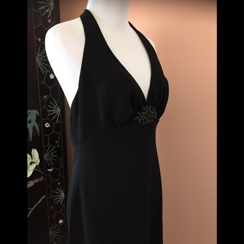 Jones NY~Rhinestone Embellished Halter Dress - Picture 4 of 8